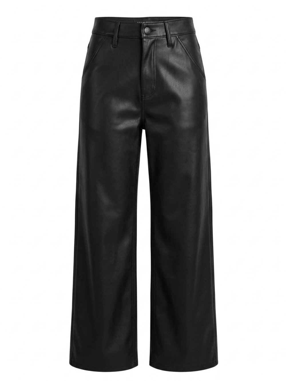 SOCIAL TOURIST‎ Ultra High Rise Baggy Faux Leather Pants Black Size 7R / W28